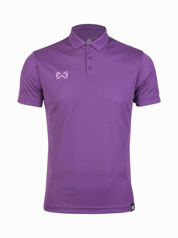 Warrix Vaffle Polo Shirt รหัส WA-222PLACL34 เสื้อโปโล วอริกซ์ แขนสั่น สีม่วง VV