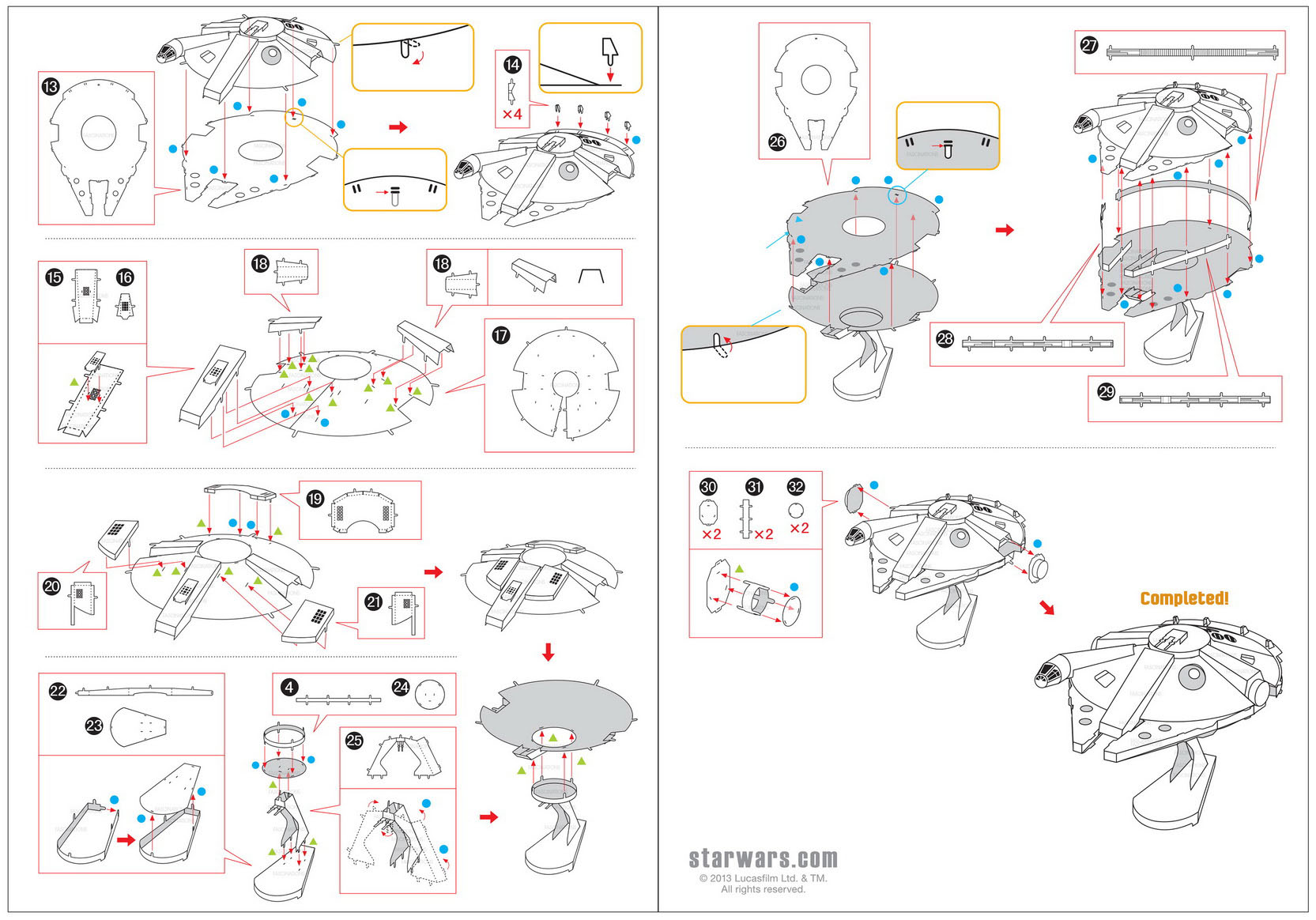 Millennium Falcon Model - Star Wars โมเดลโลหะ DIY