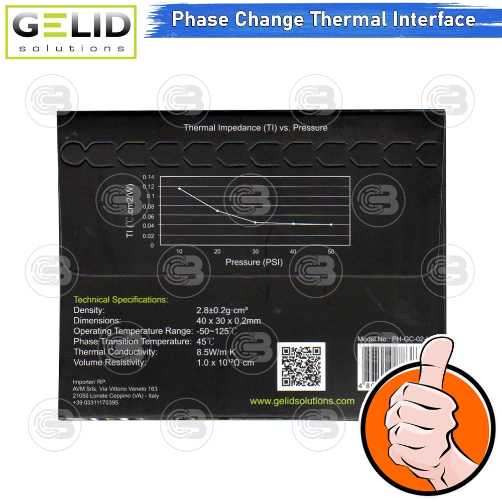 [CoolBlasterThai] GELID Heat Phase Ultra for Intel 40x30 mm. CPU (Phase change thermal interface)