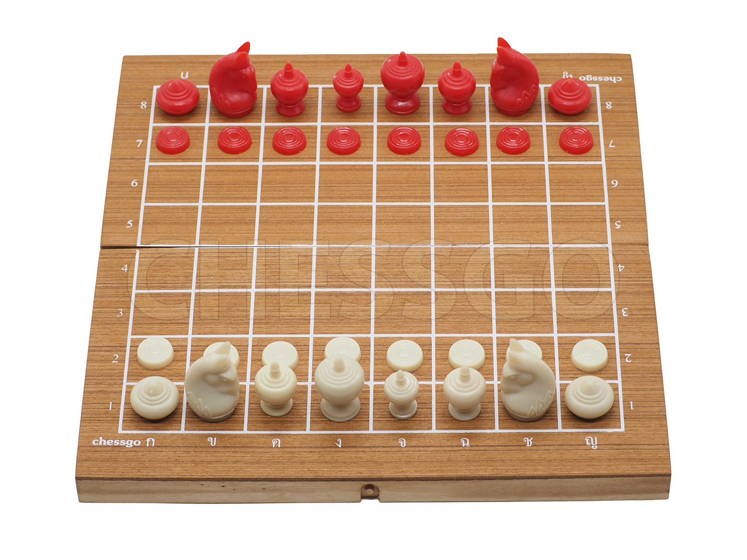 ชุดหมากรุกไทย(กระดานไม้พับ+ตัวพลาสติกbermuda)