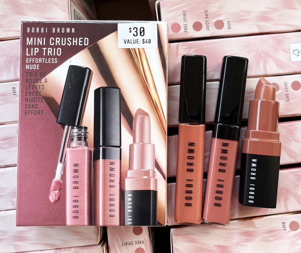 เซตลิปสติก 3 ชิ้น Bobbi Brown Mini Crushed Lip Trio ขนาดทดลอง