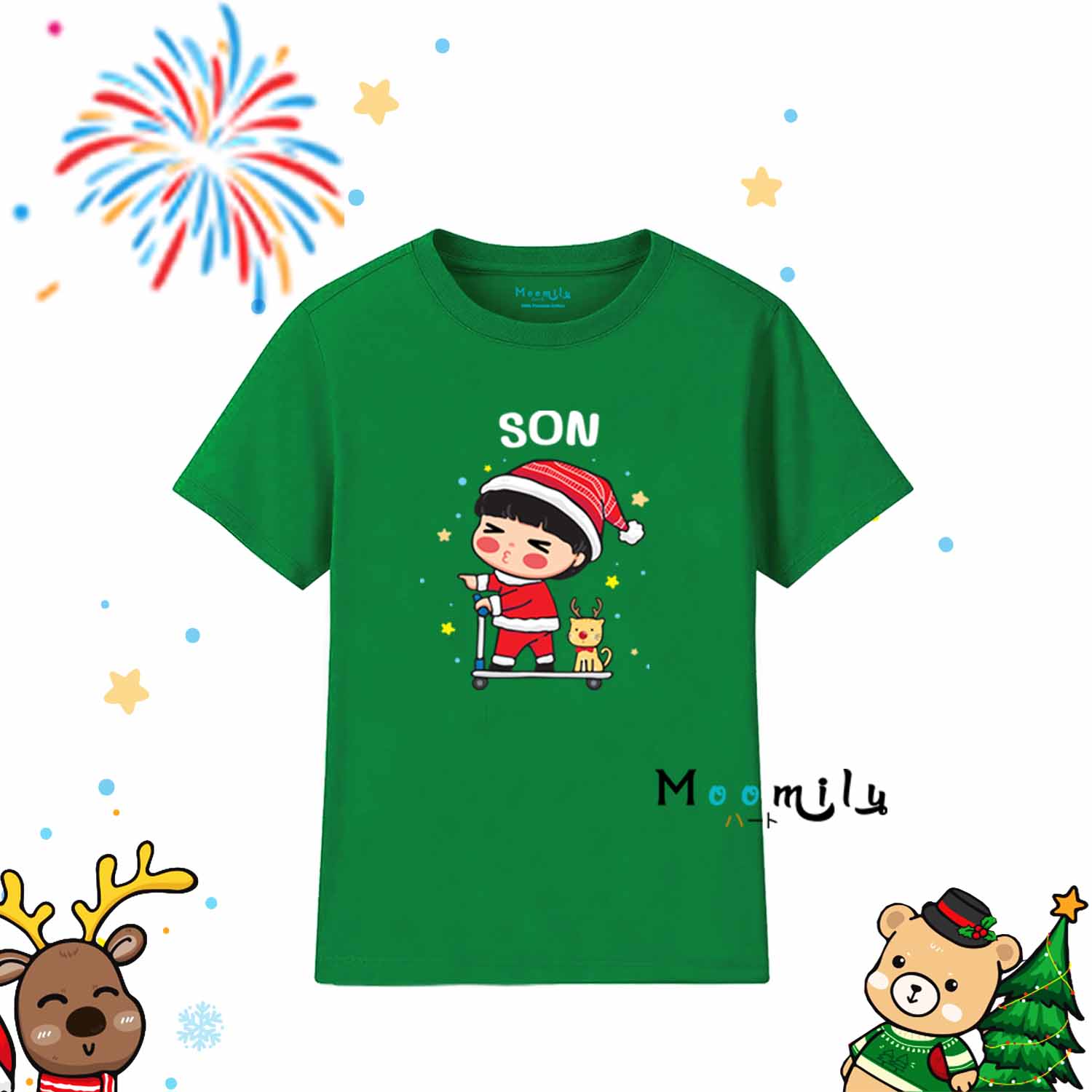 เสื้อคริสต์มาส เสื้อคริสมาสต์ ซานต้า เสื้อครอบครัวพ่อแม่ลูก MMLFAMILYXMAS Christmas shirt เสื้อทีม เสื้อแก๊งค์ เด็ก ถึง ไซส์ใหญ่