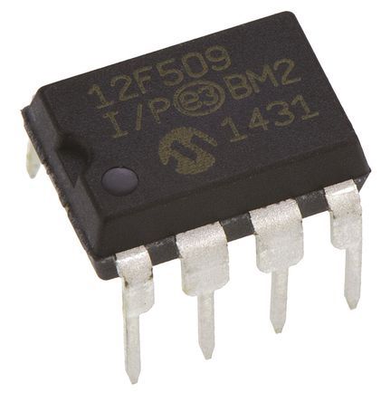PIC12F509-I/P 8-Bit PIC MCU Flash 1.75 KBytes,RAM 41 Bytes,4MHz