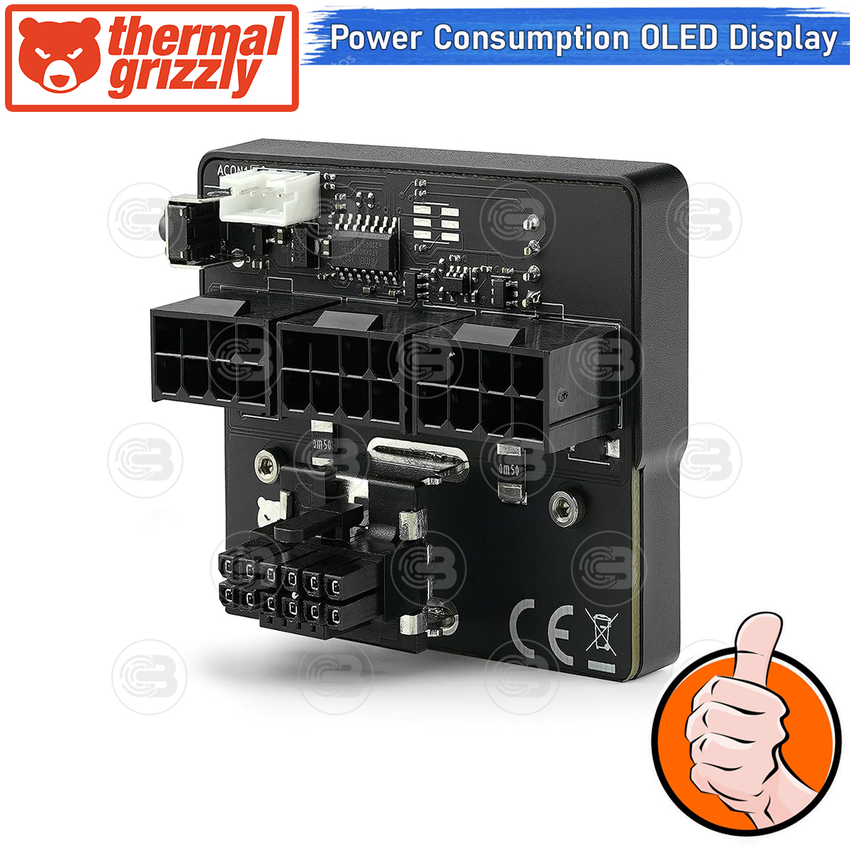 [CoolBlasterThai] Thermal Grizzly WireView (WVP38H1R) 1x12VHPWR to 3x8Pin PCIe Reversed GPU Power Consumption OLED Displ