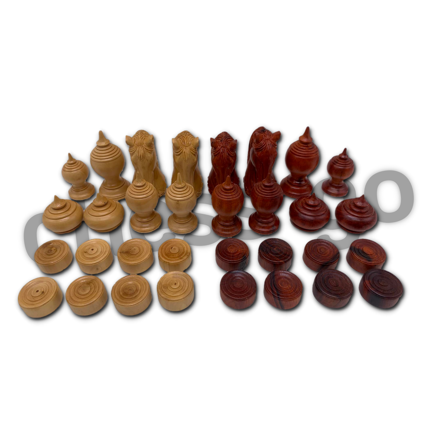 ตัวหมากรุกไทยไม้เนื้อแข็ง รุ่น Platinum set A