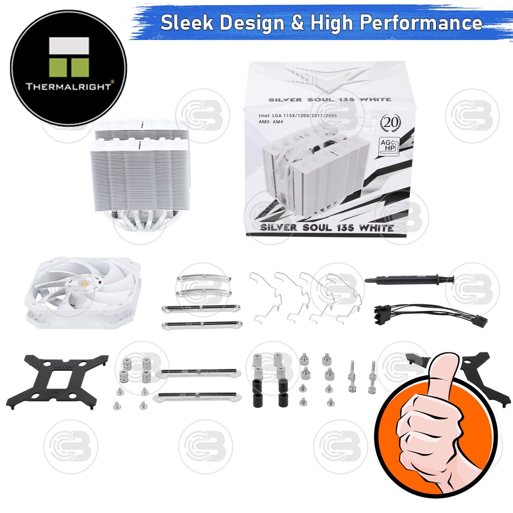 [CoolBlasterThai] Thermalright Silver Soul 135 White CPU Heat Sink (AM5/LGA1851 Ready)ประกัน 5 ปี