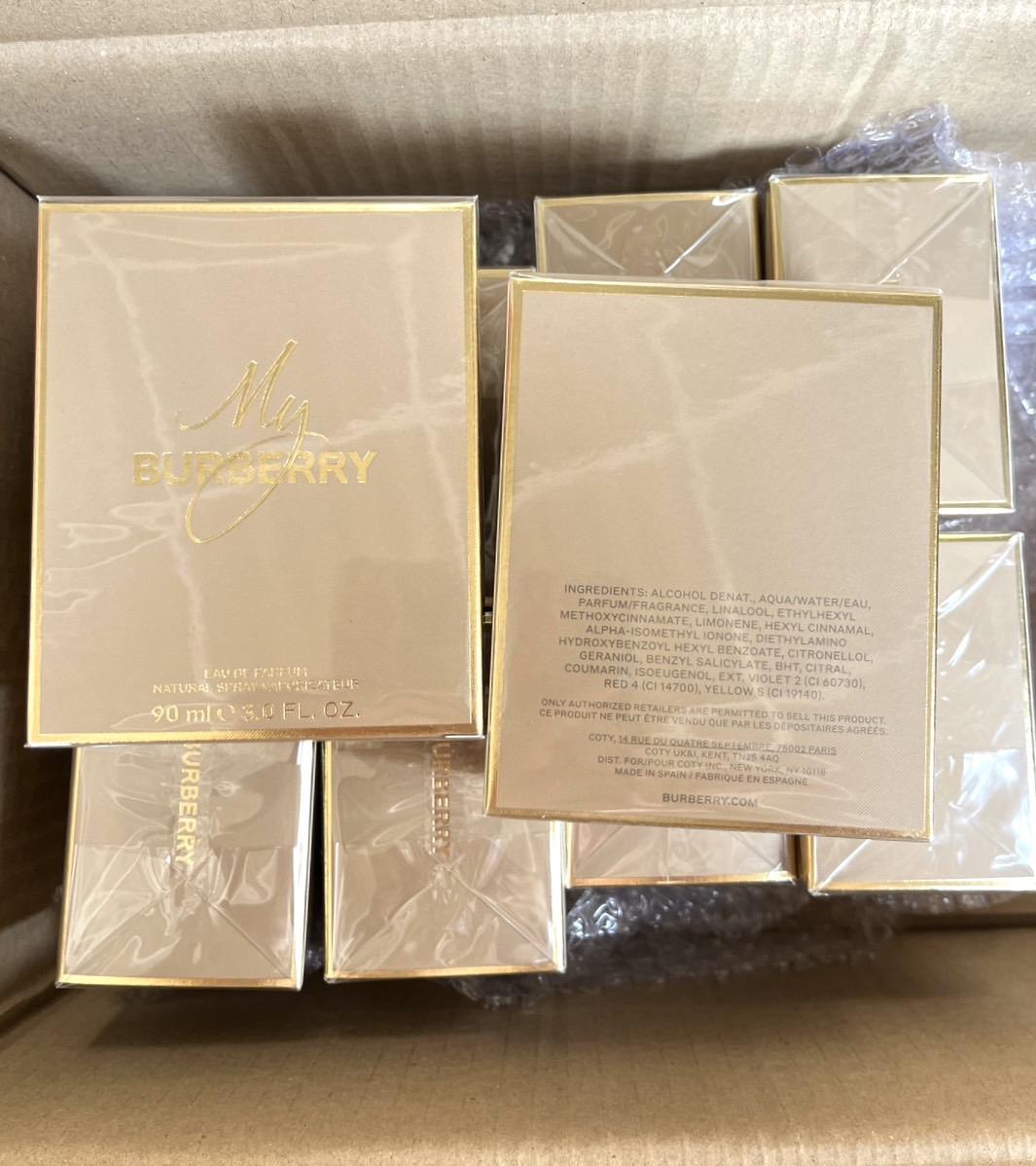 Burberry My Burberry Eau De Parfum 90ml. น้ำหอมของแท้ (1กล่อง)
