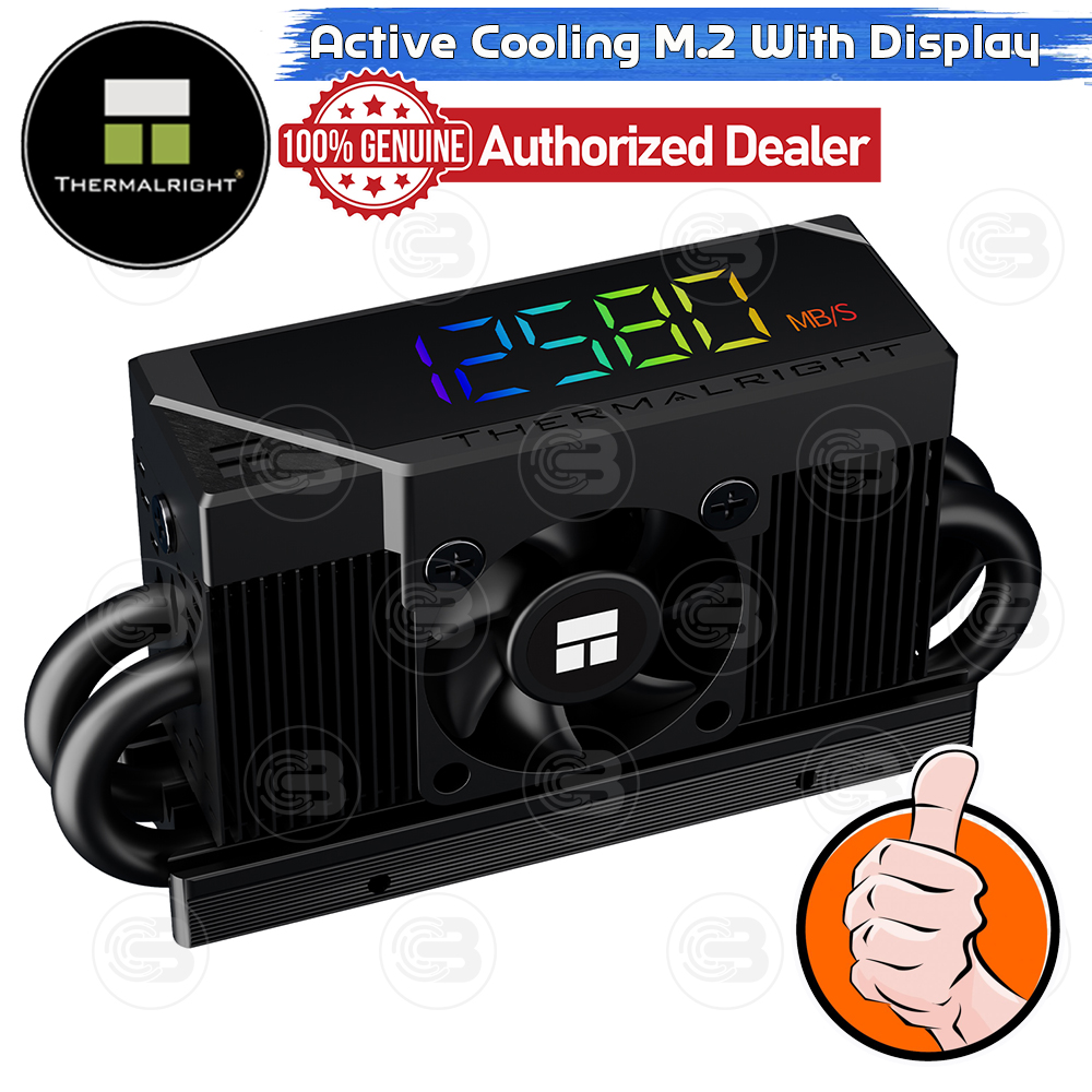 [CoolBlasterThai] Thermalright HR-10 2280 PRO Digital BLACK SSD M.2 COOLING KIT With Heatpipe