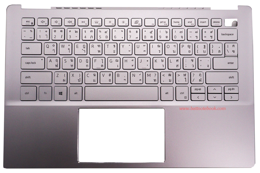 Palmrest Keyboard Dell Inspiron 5391 แท้ ราคา พิเศษ บอดี้บน สีเงิน พร้อมคีย์บอร์ด Dell 5391 ตรงรุ่น ตรงสเปค รับประกันศูนย์ Dell Thailand
