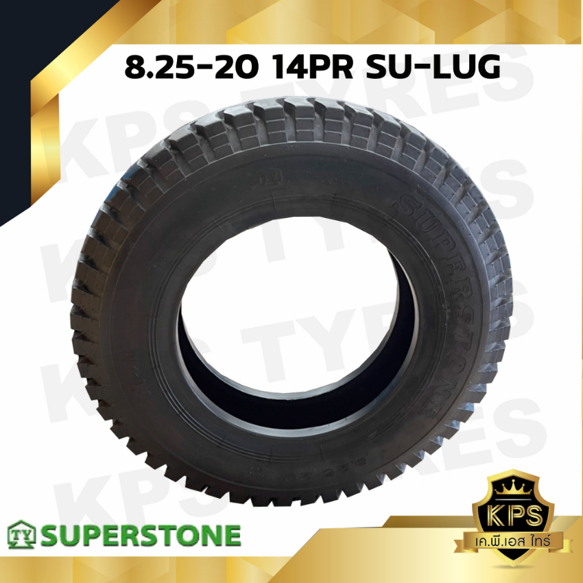 8.25-20 14PR ยี่ห้อ Superstone รุ่น SU-LUG ลายดอกหลัง ยางรถบรรทุก