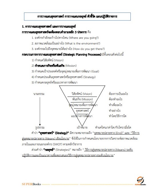 แนวข้อสอบ นักวิเคราะห์นโยบายและแผนปฏิบัติการ กรมสนับสนุนบริการสุขภาพ
