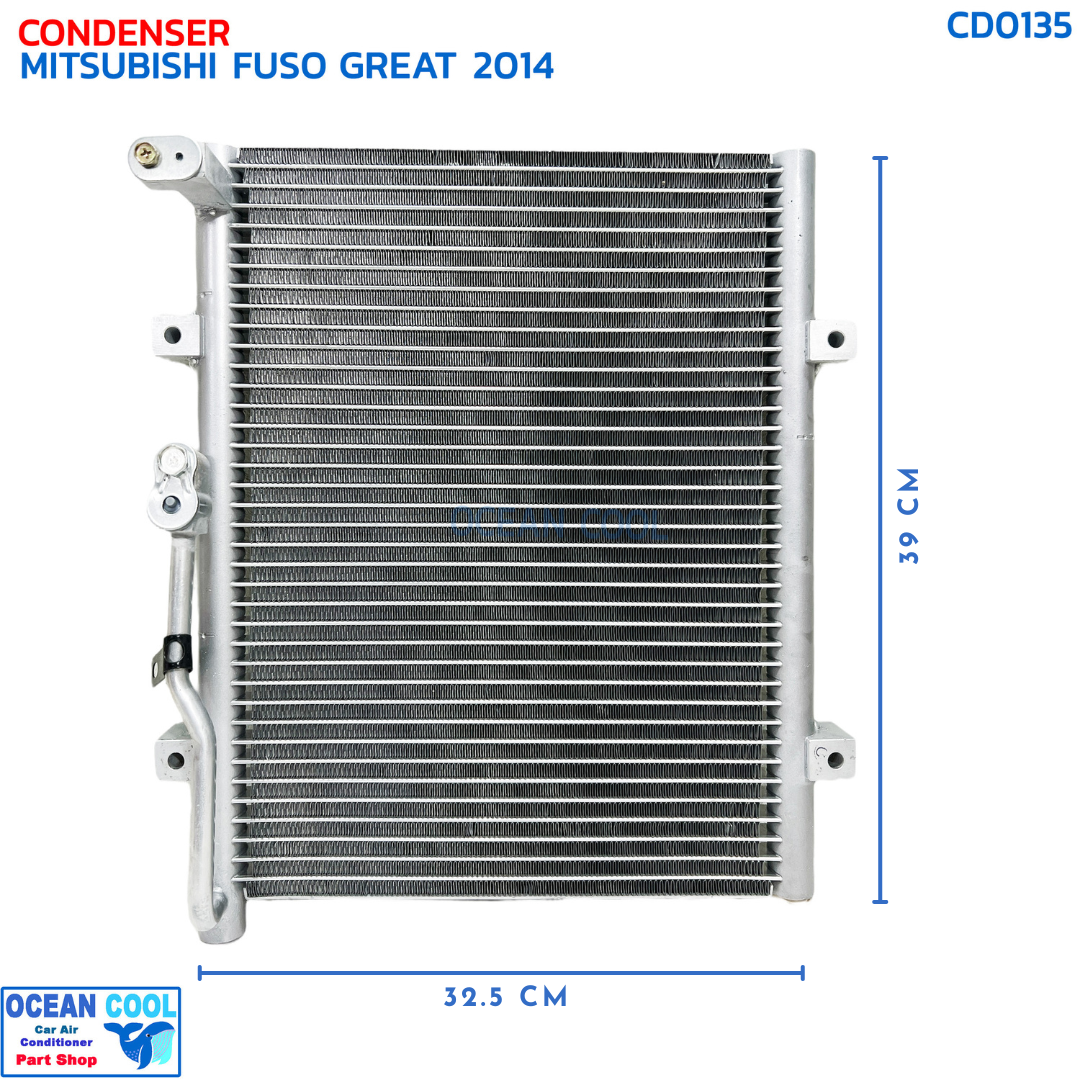 แผงแอร์ มิตซูบิชิ ฟูโซ่ เกรท ปี 2014 CD0135 CONDENSER MITSUBISHI FUSO GREAT '14 รังผึ้งแอร์ มิตซู แผงรังผึ้ง Mitsu แผงคอยล์ร้อน