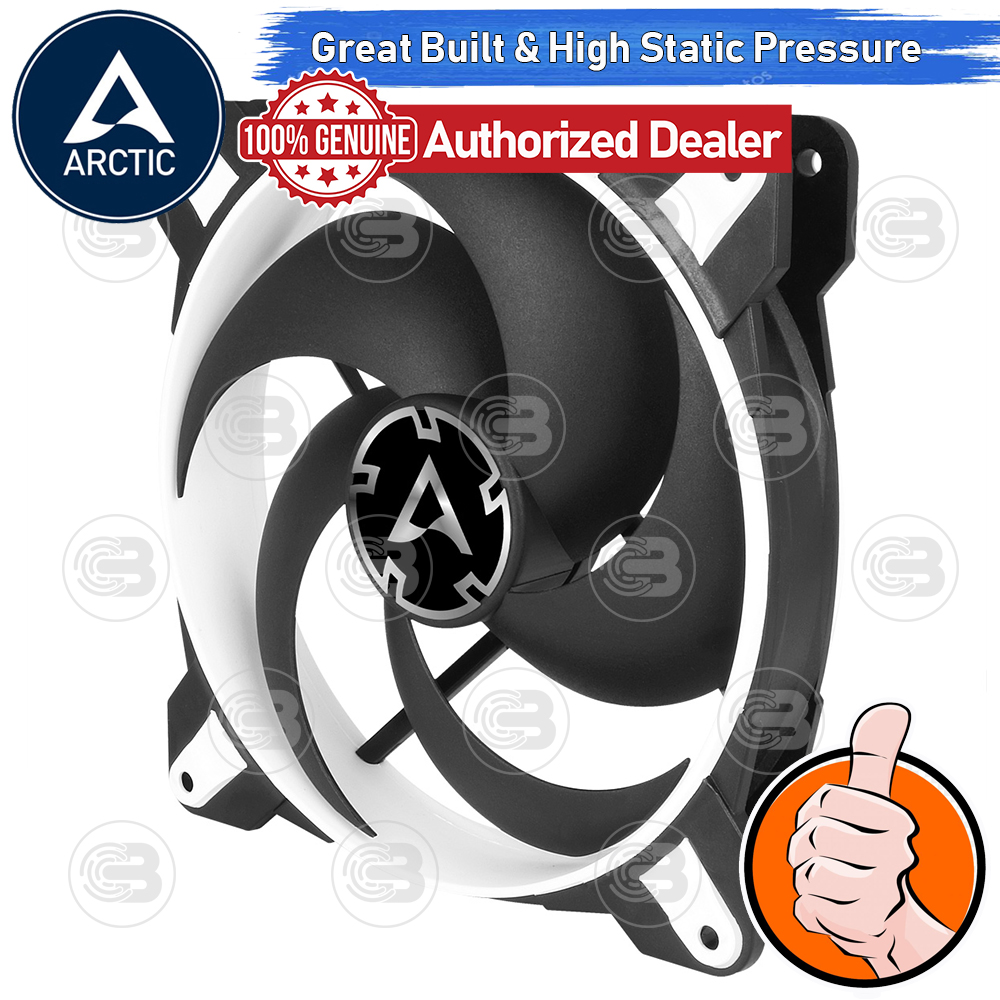 [CoolBlasterThai] ARCTIC BioniX P140 Black-White Pressure-optimised with PWM PST(size 140 mm.) PC Fan Case ประกัน 10 ปี