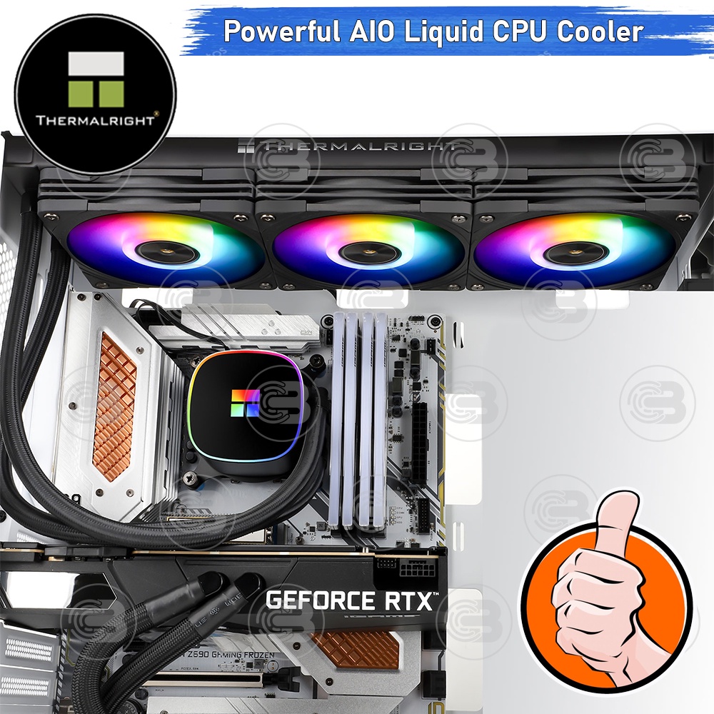 [CoolBlasterThai] Thermalright FROZEN HORIZON 360 BLACK ARGB AIO Liquid CPU Cooler (AM5/LGA1851 Ready) ประกัน 6 ปี