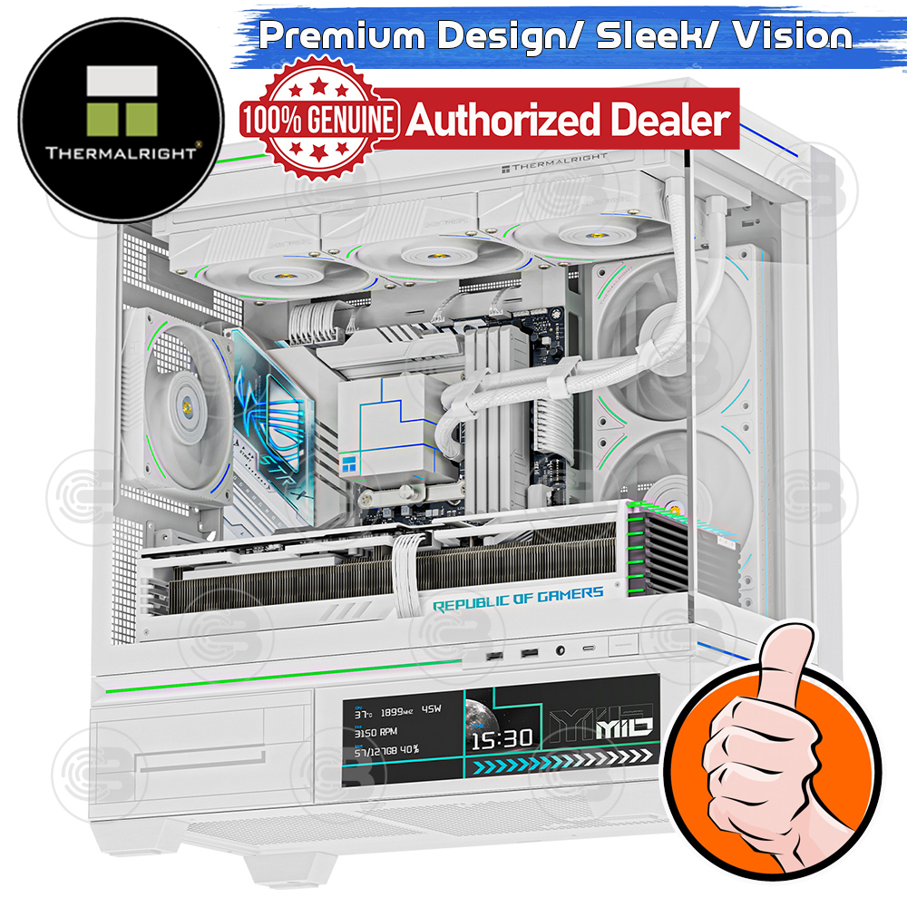 [CoolBlasterThai] Thermalright TL-M10 VISION Mid-Tower Temered Glass PC Case White ประกัน 1 ปี