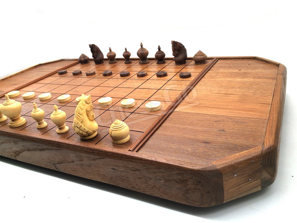 ชุดหมากรุกไทยไม้สัก(ตัวไม้มาตรฐาน)