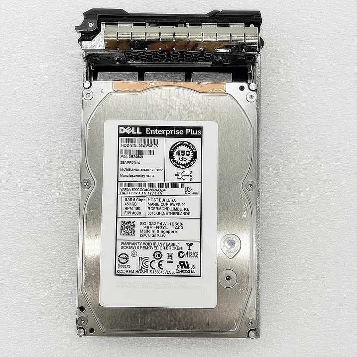 Dell 032P4W 32P4W [TorCompTH Thailand ขาย จำหน่าย ราคา] Dell 450GB 15K 6G SAS 3.5in HDD with tray for Dell Compellent SC200