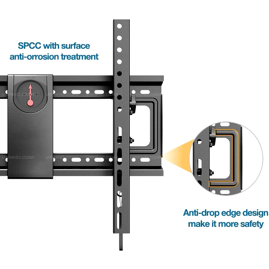 VZ-T5400 ขาแขวนทีวี Extra Slim Large 55"- 75" Tilt Wall mount,Max VESA 500x400 mm.,Weight Capacity 68.2Kg (Brownbox)
