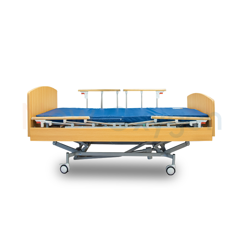 เตียงผู้สูงอายุไฟฟ้า แบบไม้ 4 ฟังก์ชัน A-007 มีแบตเตอรี่ในตัว เพิ่มความสะดวกและความปลอดภัยในการลุกนั่ง รับประกันศูนย์ไทย 6 ปี
