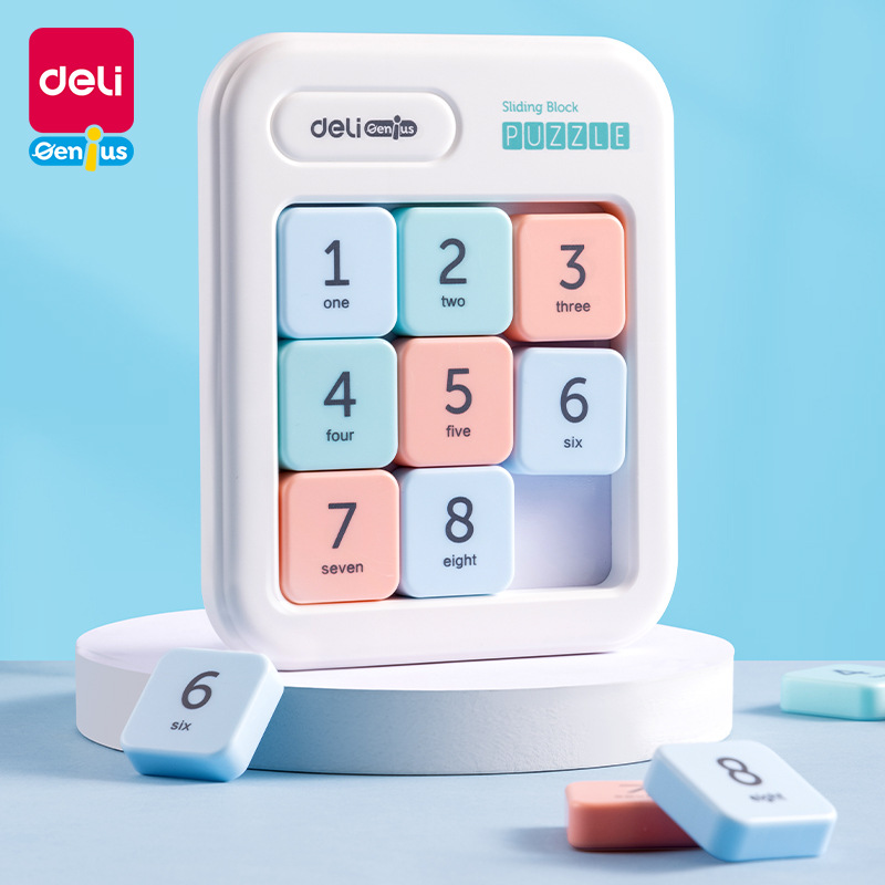 เกมเรียงตัวเลข(แม่เหล็ก) Deli Sliding Block Puzzle ของแท้