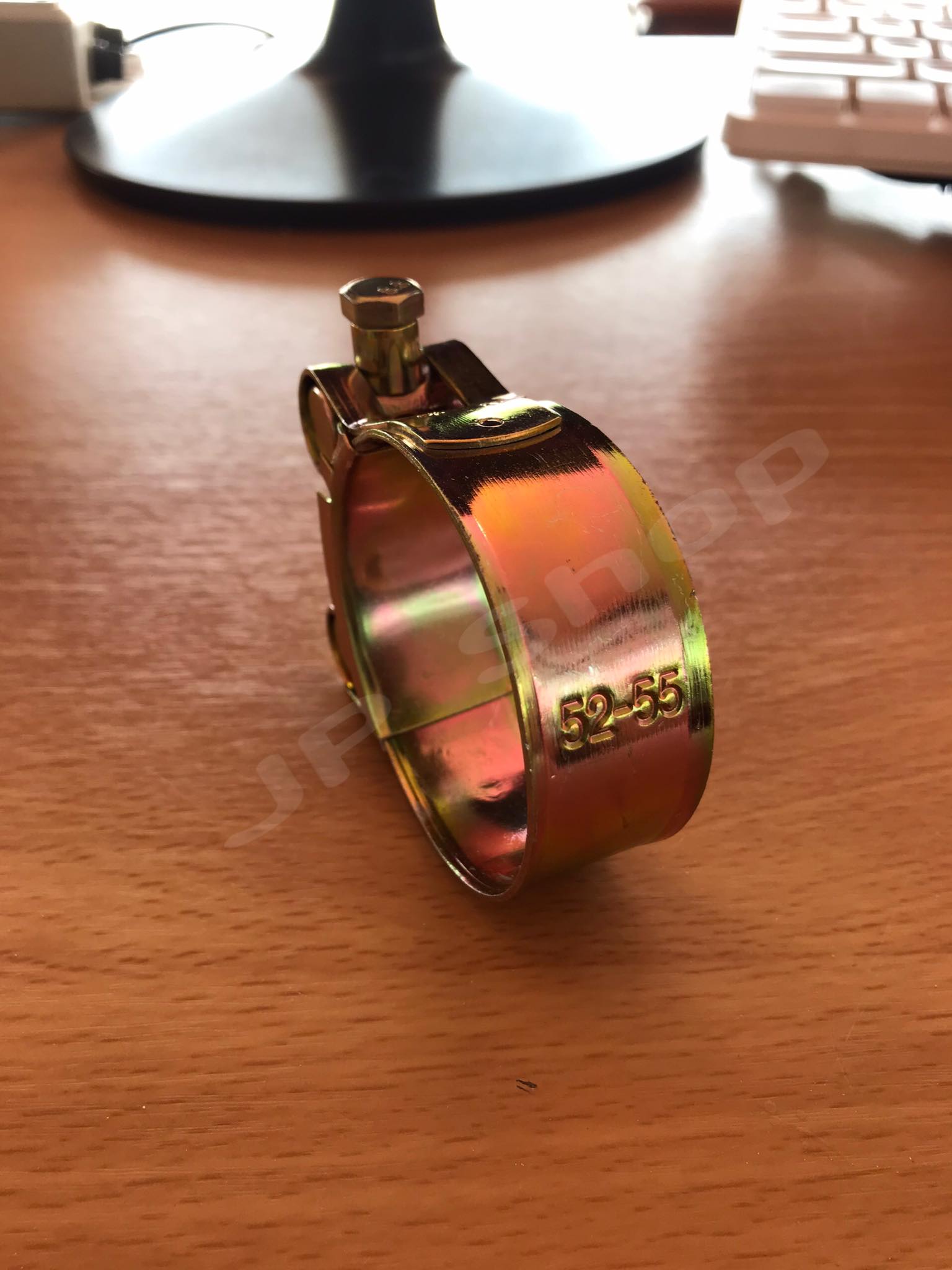 เข็มขัดรัดท่อชุบซิงค์ ปลอกรัดชุบซิงค์ขนาด52-55มม. #5255