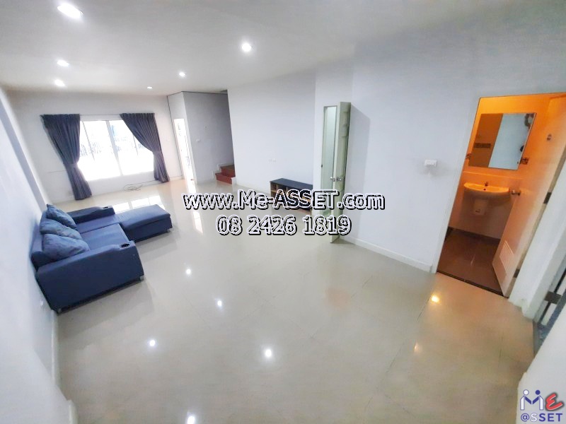 ขายและเช่าทาวน์โฮม โซนเลียบคลองพระอุดม ซอยวัดท่าเกวียน เชื่อมถนนกาญจนาภิเษก ถนน345 ใกล้บริษัทซีพีแรม คลังสินค้า7-11 คลังสินค้าเทสโก้โลตัส ตลาดวัดทองสะอาด : มบ.บ้านสวนธนาการ์เด้น : 2 ชั้น 22.7 ตร.วา