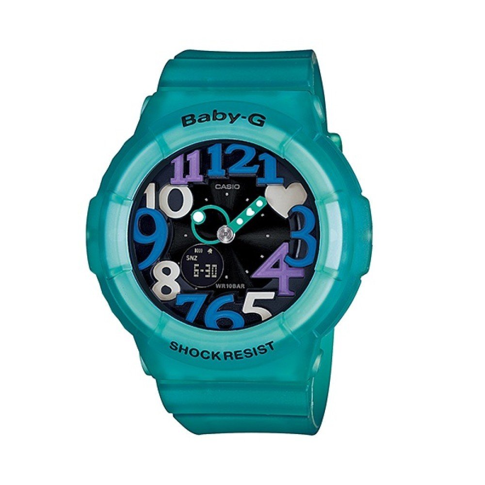 Casio Baby-G Neon นาฬิกาผู้หญิง สายเรซิ่น Illuminator POP COLOR รุ่น BGA-131-3BDR (Blue)