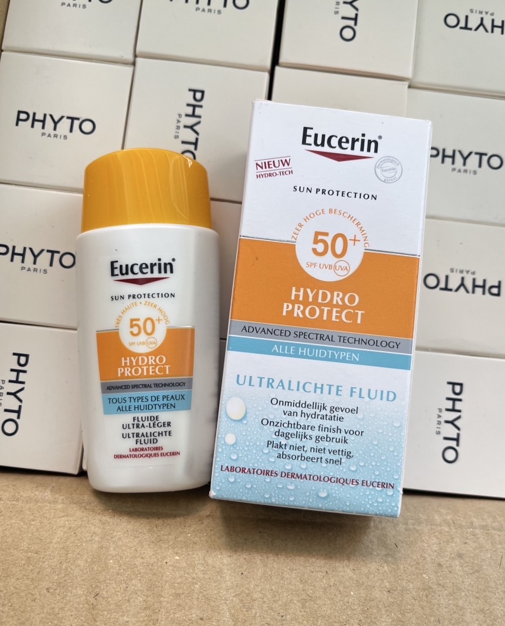 Eucerin Sun Hydro Protect Ultra Light Fluid SPF50+ 50ml. กันแดดเนื้อบางเบา ปรับผิวกระจ่างใส