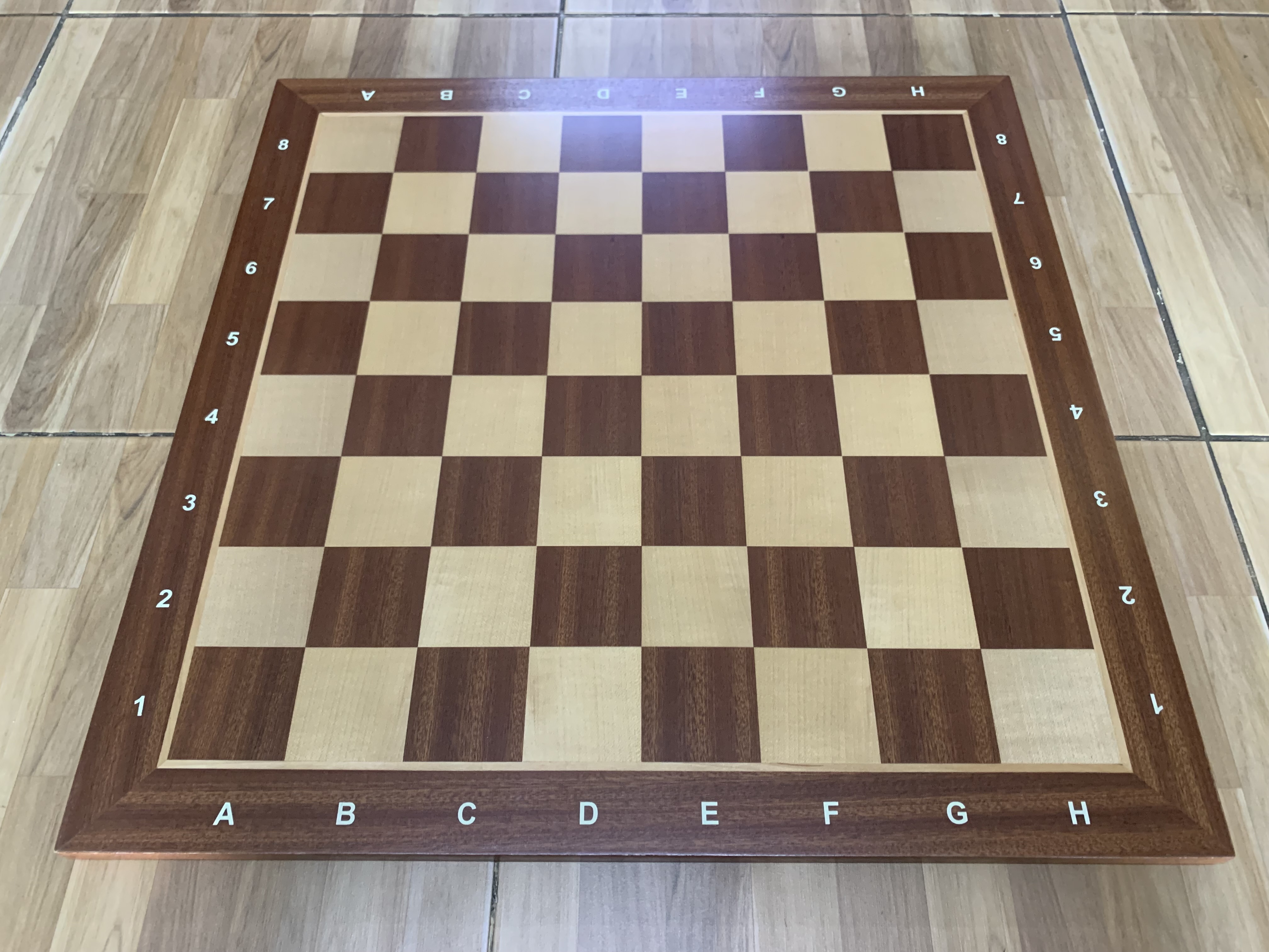 20" Mahogany & Maple Wooden Chess Board กระดานหมากรุกสากลไม้Mahogany