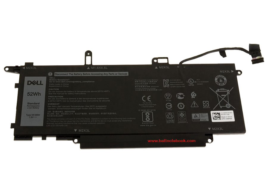 Battery DELL Latitude 7400 2-in-1 85XM8 52Whr แบตเตอรี่โน๊ตบุ๊ค DELL Latitude 7400 2-in-1 แบตแท้ ตรงรุ่น ตรงสเปค รับประกันศูนย์ Dell Thailand ราคา พิเศษ