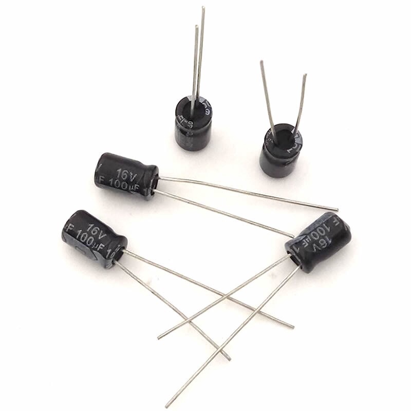 Aluminum electrolytic capacitor 100uF 16V