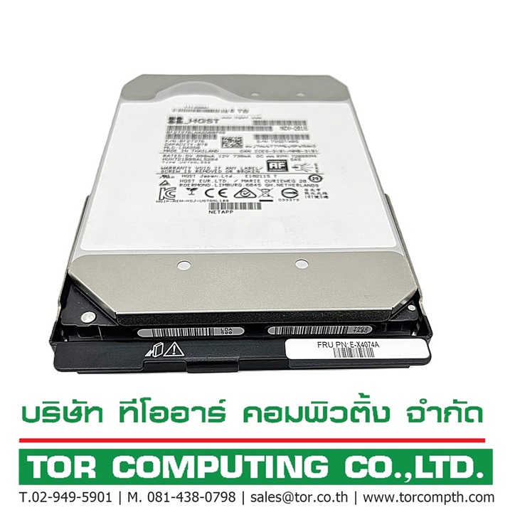 NetApp E-X4074A [TorCompTH Thailand ขาย จำหน่าย ราคา] NetApp 8TB 7.2K 12G SAS Non-FDE HDD with Tray for NetApp E5660