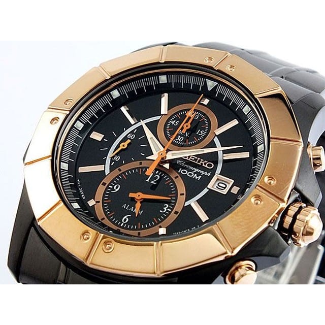 Seiko Lord SNAD03 นาฬิกาข้อมือโครโนกราฟสีดำสำหรับบุรุษ