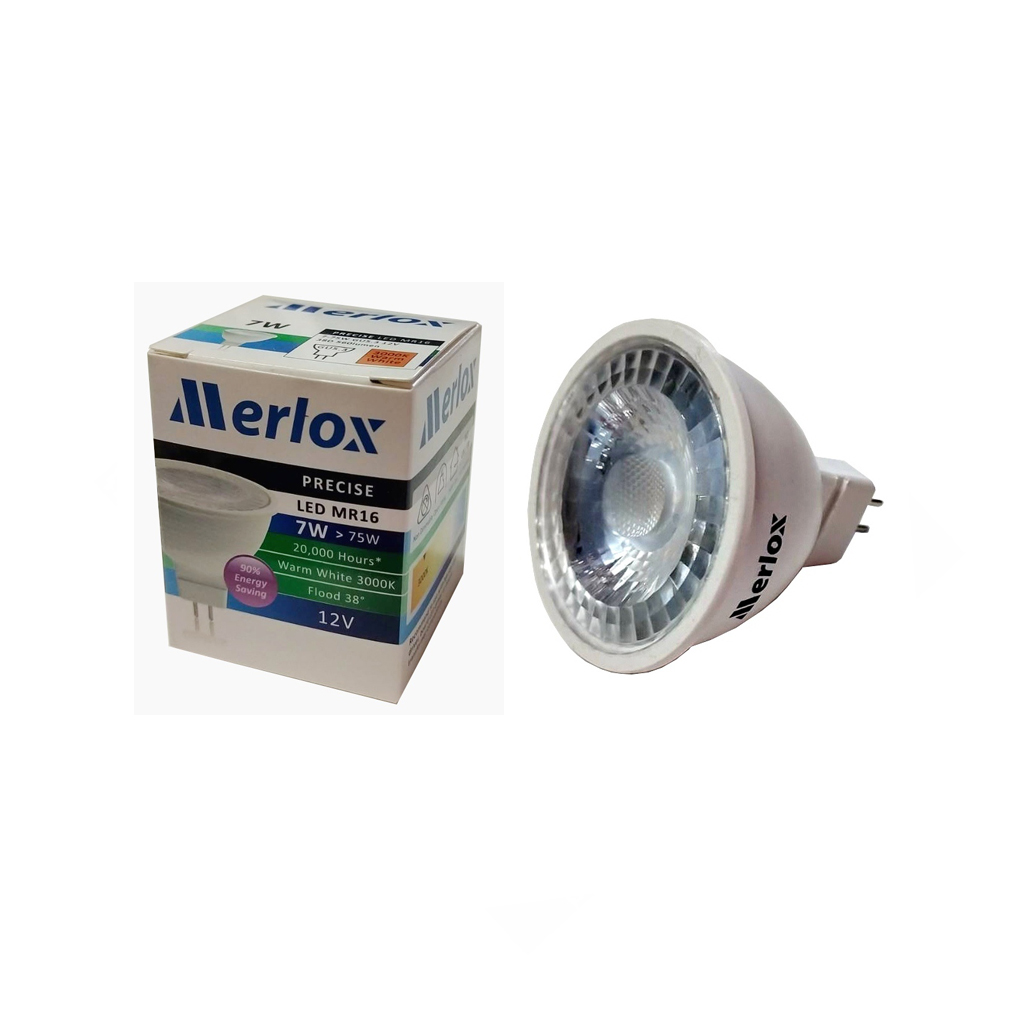 LED MR16 12V 7W 560LM 3000K GU5.3 MERLOX