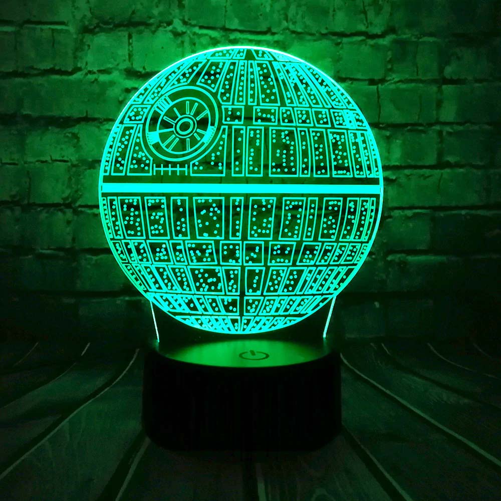 โคมไฟ 3D LED 7 Color (รุ่นรีโมท) Death Star I - Star Wars Lamp