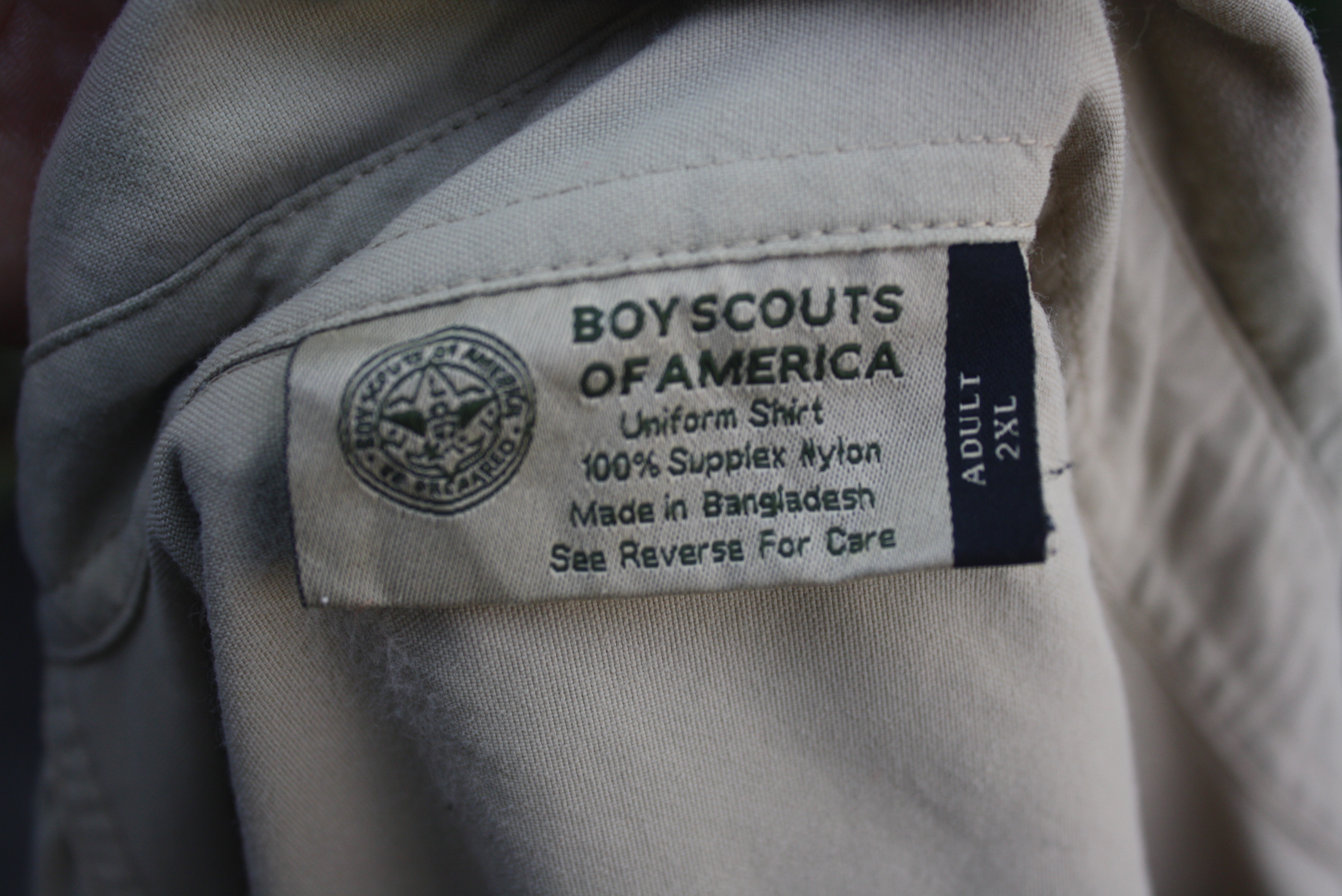 เสื้อลูกเสืออเมริกา 2XL