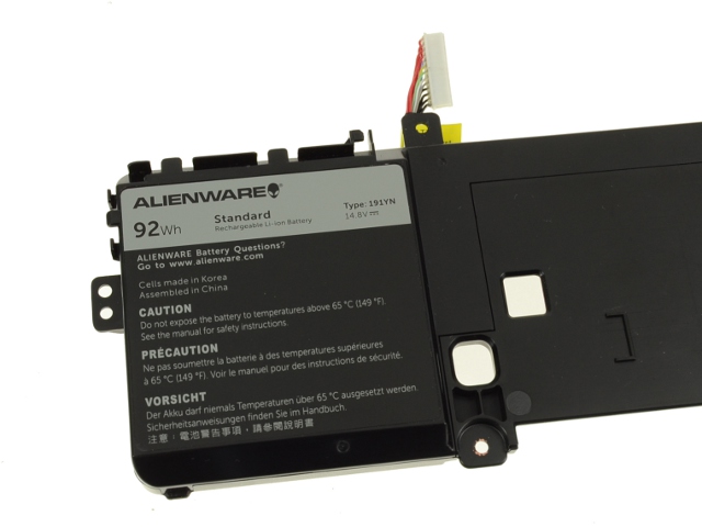 Battery Dell Alienware 15 R2, 8-Cell, 92Wh, แบตเตอรี่ Dell เอเลี่ยนแวร์ 191YN ของแท้รับประกันศูนย์ Dell Thailand On-site Service