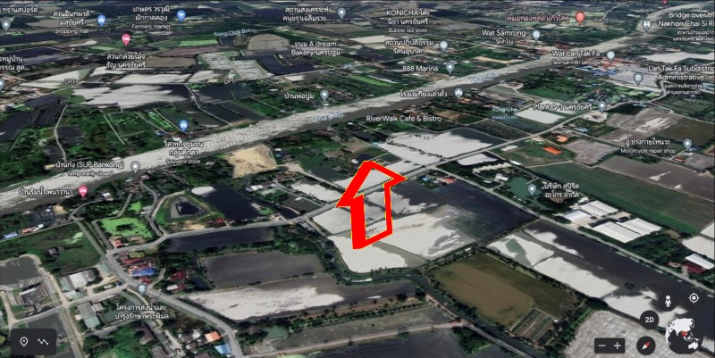 ขายที่ดินเปล่า ย่าน ลานตากฟ้า งิ้วราย คลองโรงเจ ประตูน้ำพระพิมล ม.พฤกษา8 : ใกล้บริษัท สปิริตอะโกร : 1-2-6.1 ไร่