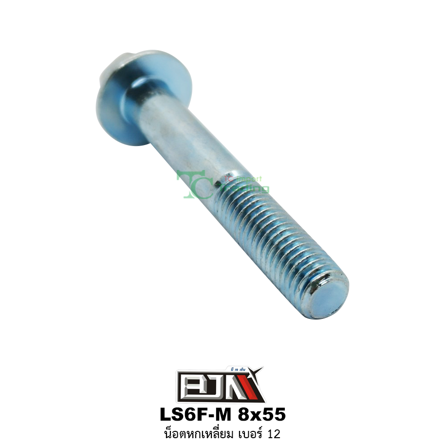 LS6F-M 8x55 น็อตหกเหลี่ยมเบอร์ 12 ( 1 ถุงมี 20 ตัว )