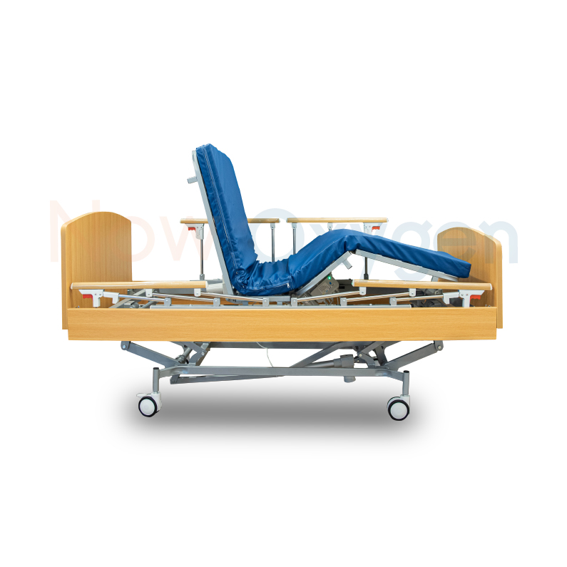 เตียงผู้สูงอายุไฟฟ้า แบบไม้ 4 ฟังก์ชัน A-007 มีแบตเตอรี่ในตัว เพิ่มความสะดวกและความปลอดภัยในการลุกนั่ง รับประกันศูนย์ไทย 6 ปี