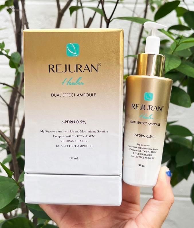 REJURAN Healer Turnover Ampoule Dual Effect 30ml. เซรั่ มสูตรใหม่ รุ่นกล่องเหลี่ยม สีทอง 2024