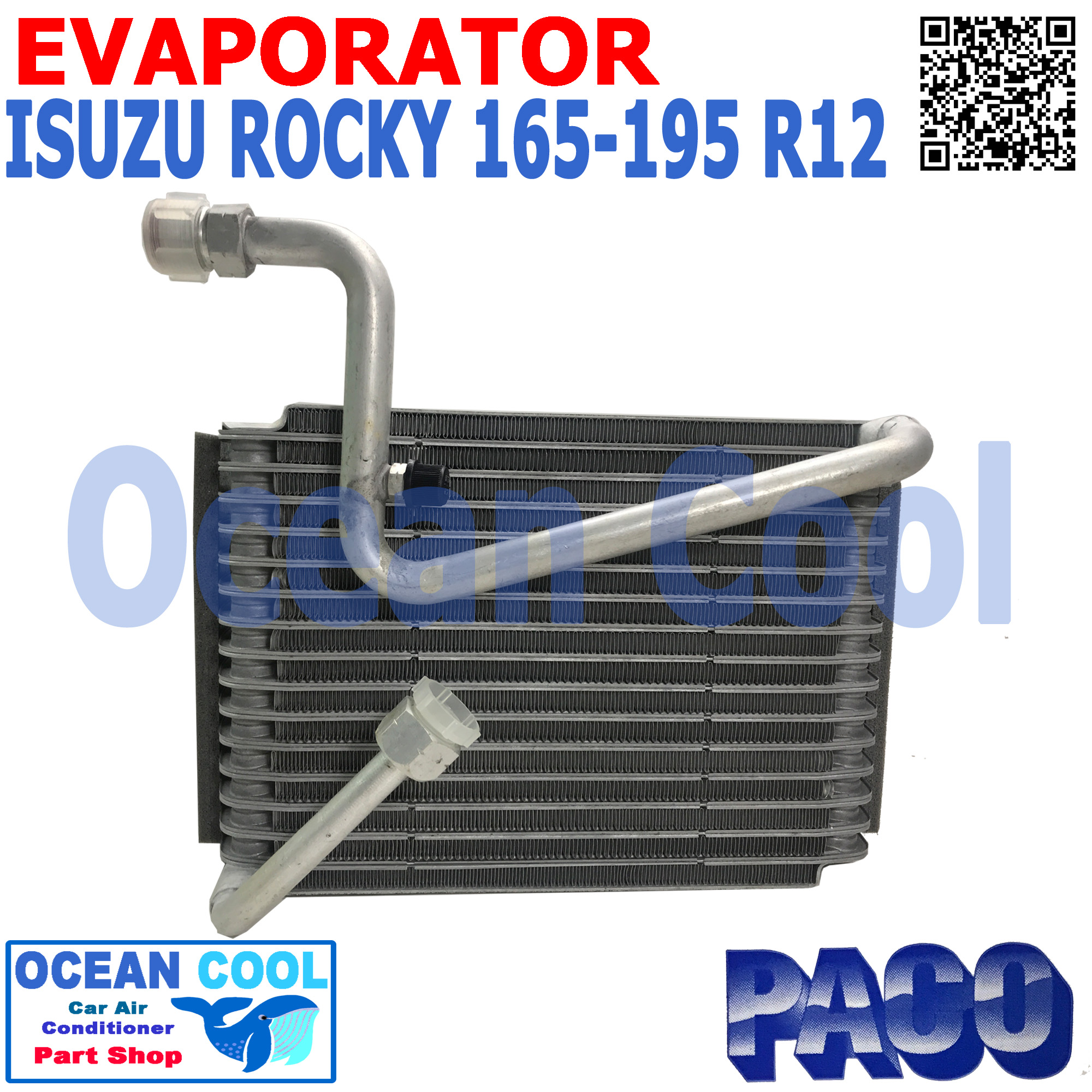 คอยล์เย็น อีซูสุ ร๊อกกี้ น้ำยา R12 EVA0064 Evaporator Isuzu Rocky 165 - 195 R12 paco ตู้แอร์ คอยเย็น อะไหล่ แอร์ รถย