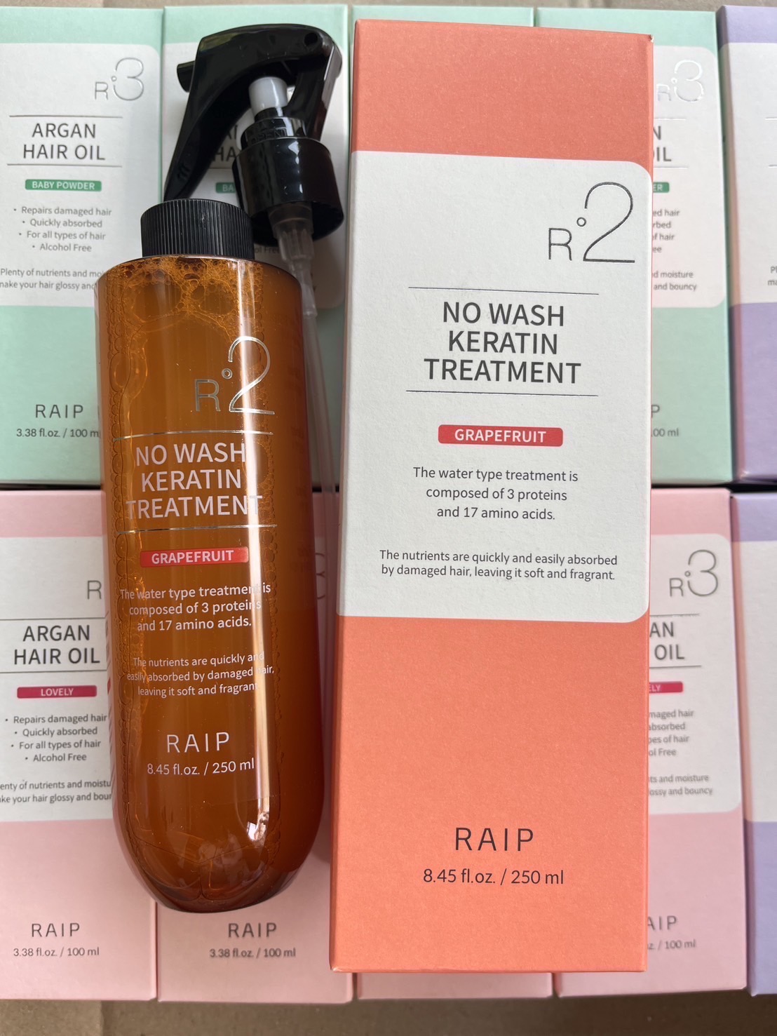 Raip R2 No Wash Keratin Treatment 250ml. ทรีทเม้นท์ผมเคราติน ไม่ต้องล้างออก (1ขวด)