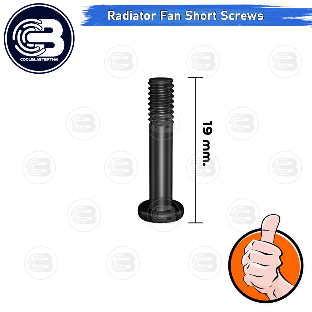 [CoolBlasterThai] Thermalright Radiator Fan Short Screws Steel X4 (Black Chrome)