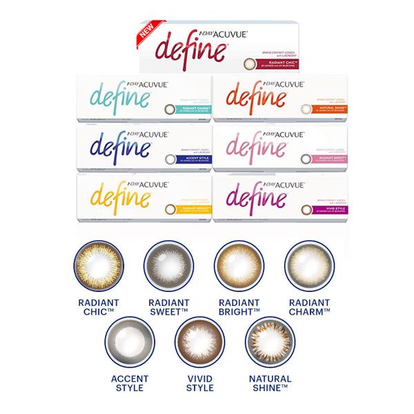 คอนแทคเลนส์รายวันเพื่อความงาม 1-DAY ACUVUE DEFINE