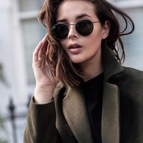 แว่นกันแดด RayBan RB3447 029 Size 53 MM. ROUND METAL