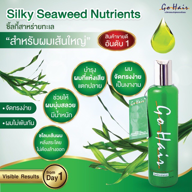 แท้พร้อมส่ง‣ Go Hair Silky Seaweed Nutrients Hair Nourishing Cream 250ml อาหารผม โกแฮร์ ซิลกี้สาหร่าย