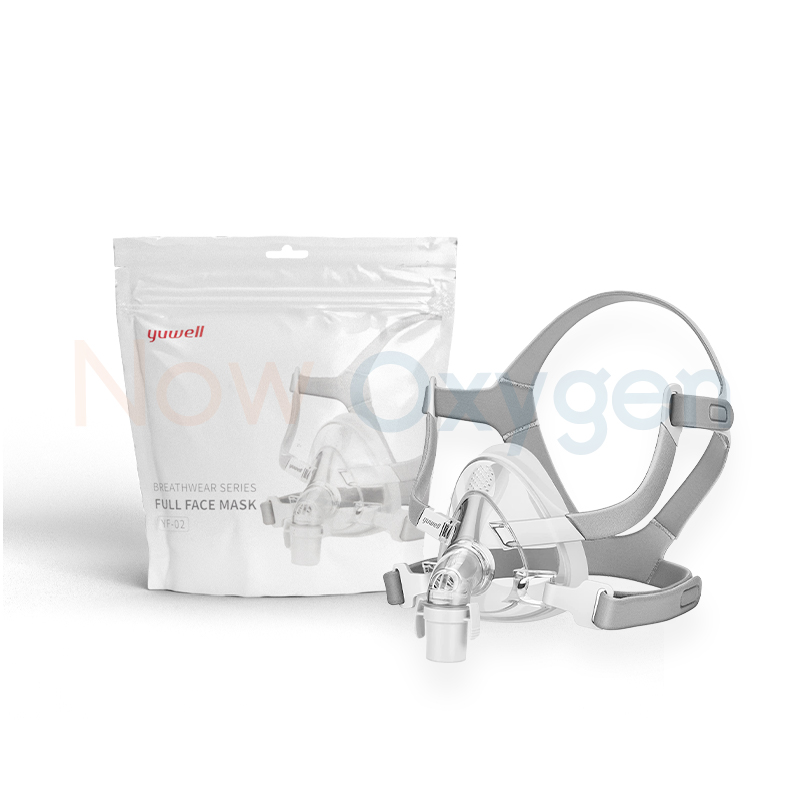 หน้ากากชนิดครอบจมูกและปากสำหรับเครื่อง CPAP Bipap ไม่มีที่คาดศรีษะ (Yuwell Nasal Mask YF-02) มีขนาด S M L