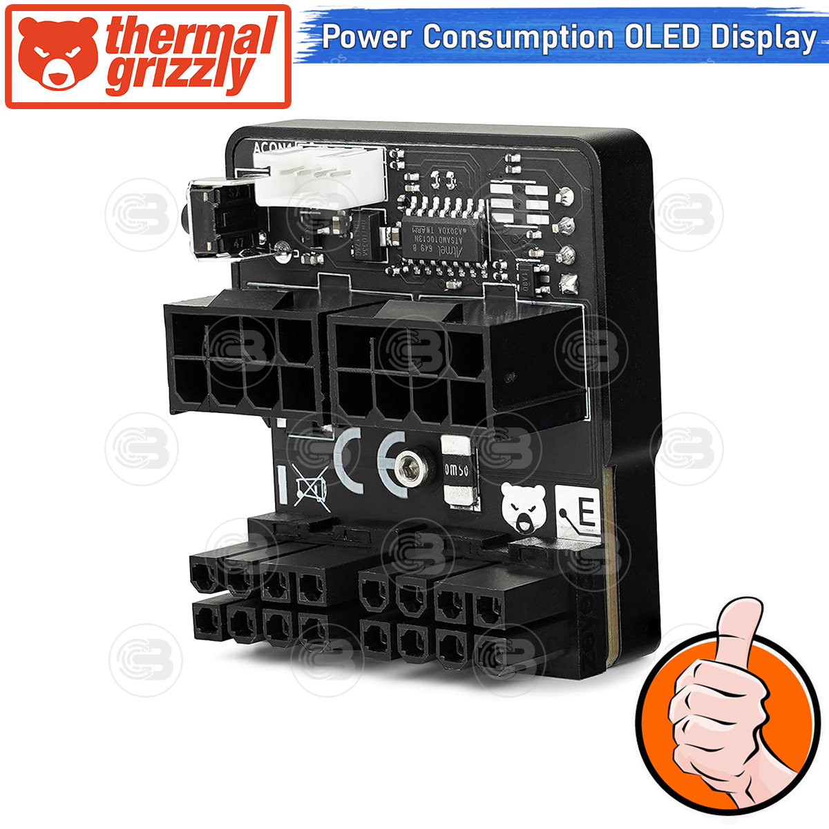 [CoolBlasterThai] Thermal Grizzly WireView (WV2x8R) 2x8Pin PCIe Reversed GPU Power Consumption OLED Display