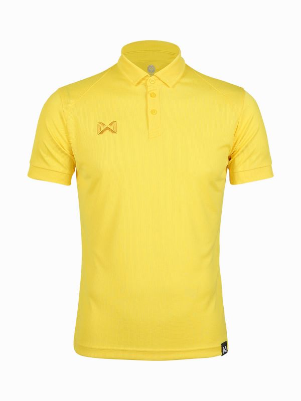 Warrix Vaffle Polo Shirt รหัส WA-222PLACL34 เสื้อโปโล วอริกซ์ แขนสั่น สีเหลืองเข้ม NN